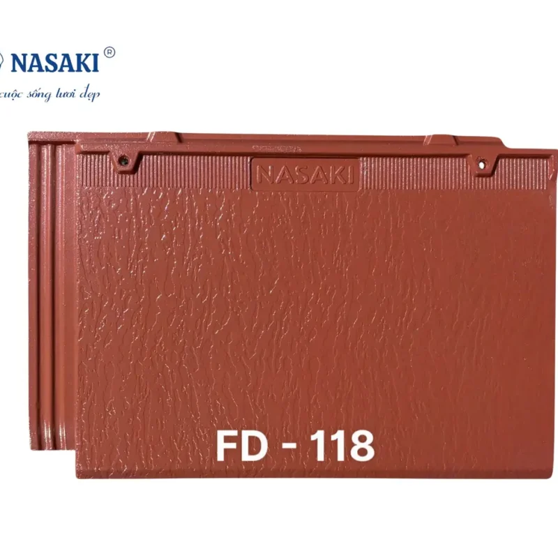 Ngói Phẳng Vân Da Nasaki Đỏ Gạch FD118
