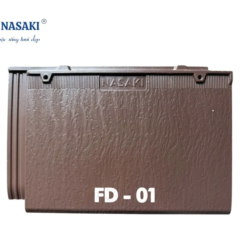 Ngói Phẳng Vân Da Nasaki Nâu Đất FD01