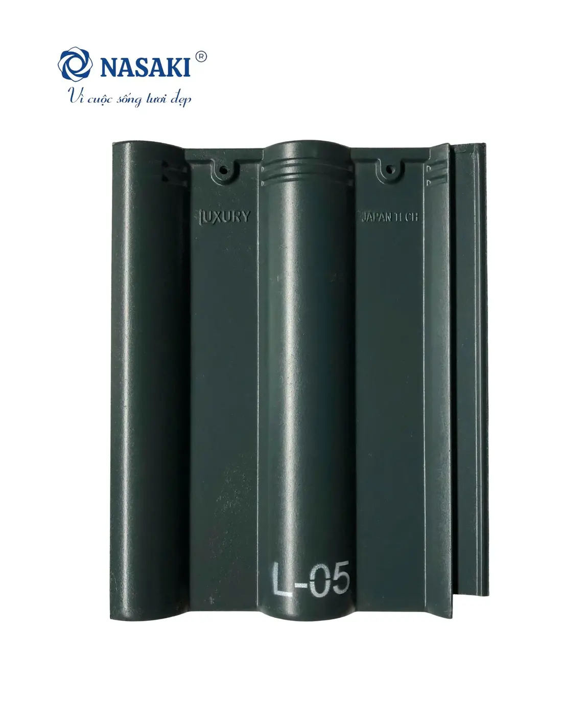 Ngói Sóng Luxury Nasaki Xanh Đen L05