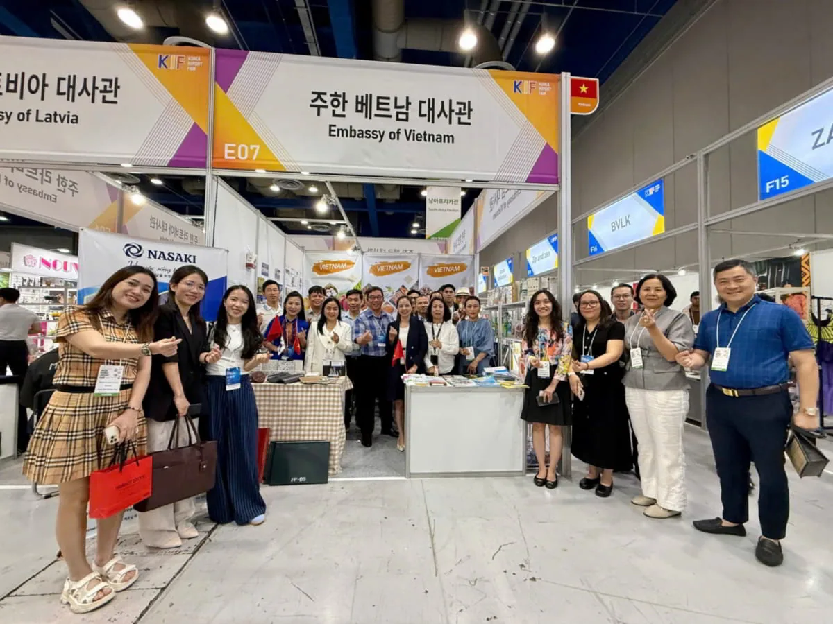 Gian hàng Việt Nam tại hội chợ nhập khẩu ở Seoul