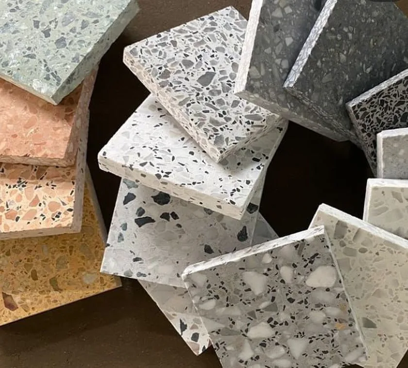 Các mẫu gạch Terrazzo NASAKI với nhiều tông màu hạt đá