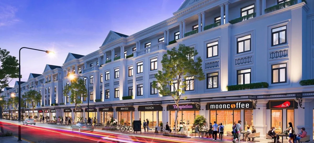 Phối cảnh phố thương mại Vincom Shophouse Royal Park Đông Hà