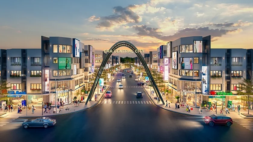 Phối cảnh trục đường chính khu đô thị Era Central Thái Bình